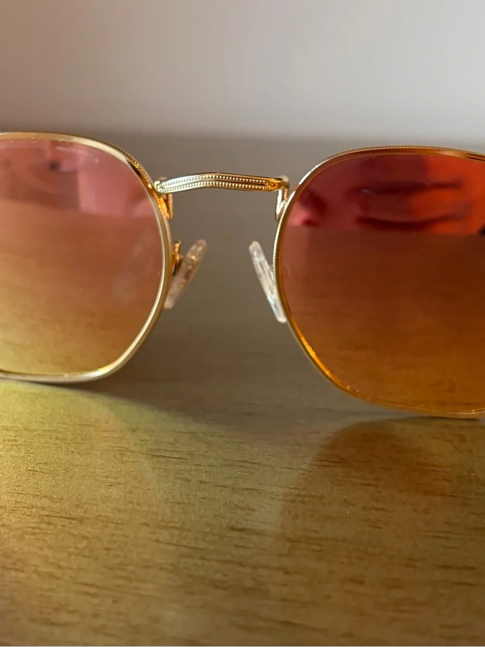 Sojos Women's Pink Mirrored Sunglasses - Gold Frame